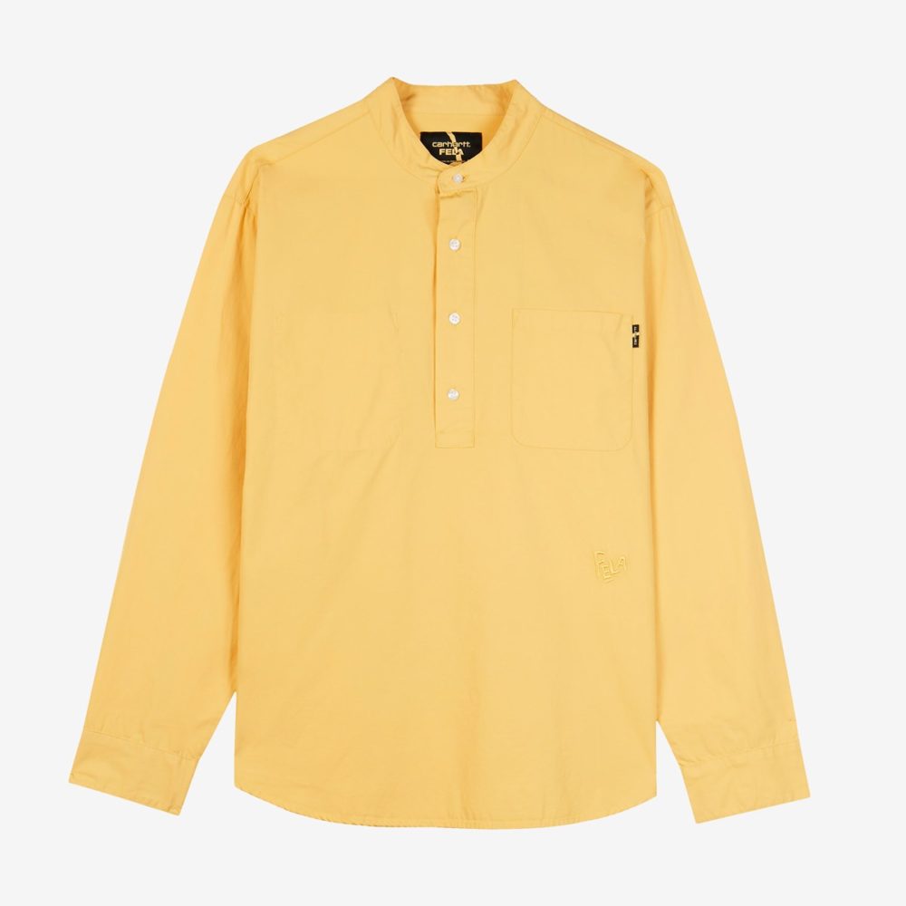 Carhartt WIP x Fela Kuti - LS Half Placket Shirt - front // posted by __ Rocket Copywriting //