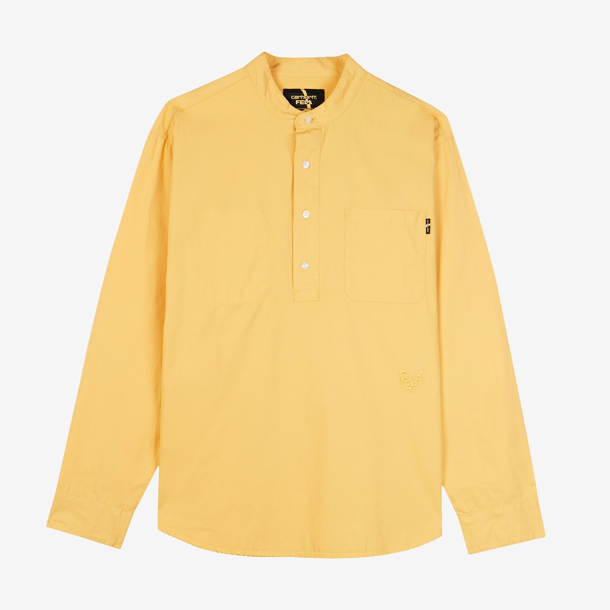 Carhartt WIP x Fela Kuti - LS Half Placket Shirt - front // posted by __ Rocket Copywriting // Carhartt WIP x Fela Kuti - LS Half Placket Shirt - front // posted by __ Rocket Copywriting //