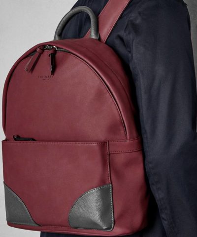 Ted Baker PU Nubuck Backpack - model // posted by __ Rocket Copywriting //
