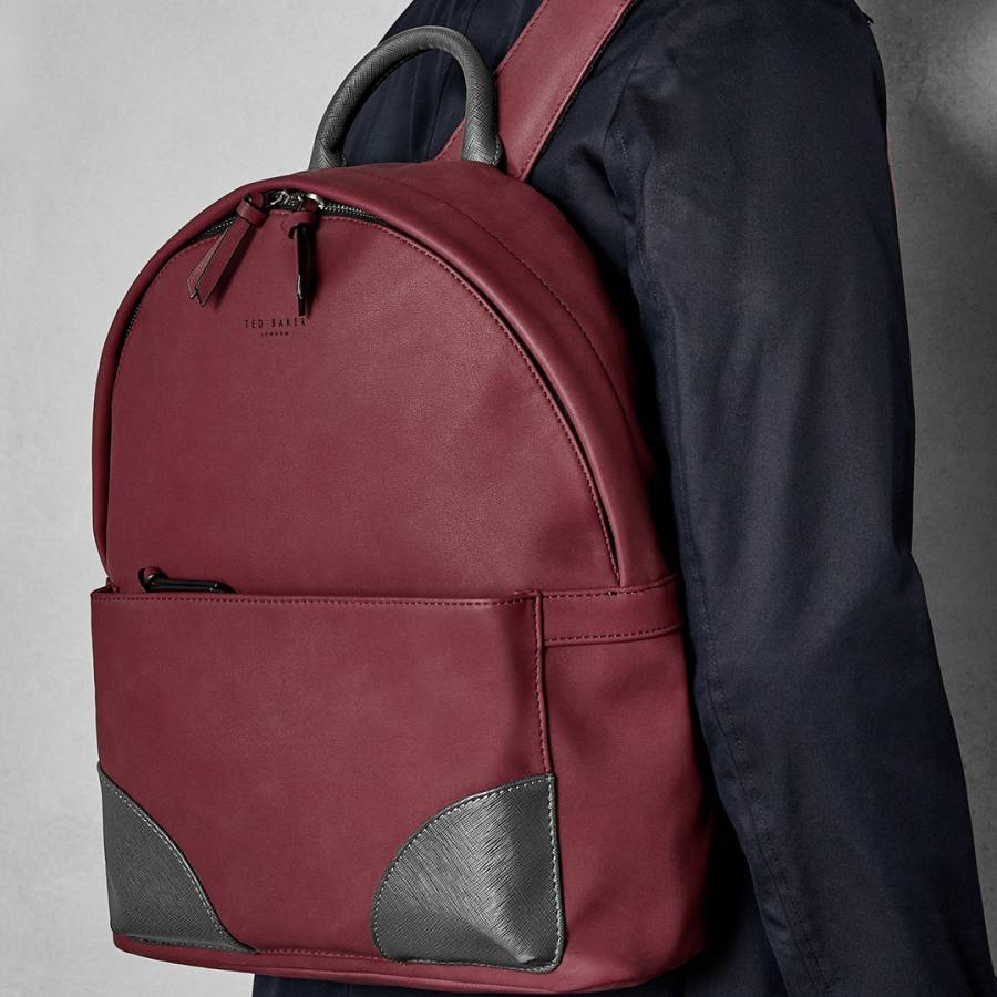 Ted Baker PU Nubuck Backpack - model // posted by __ Rocket Copywriting //