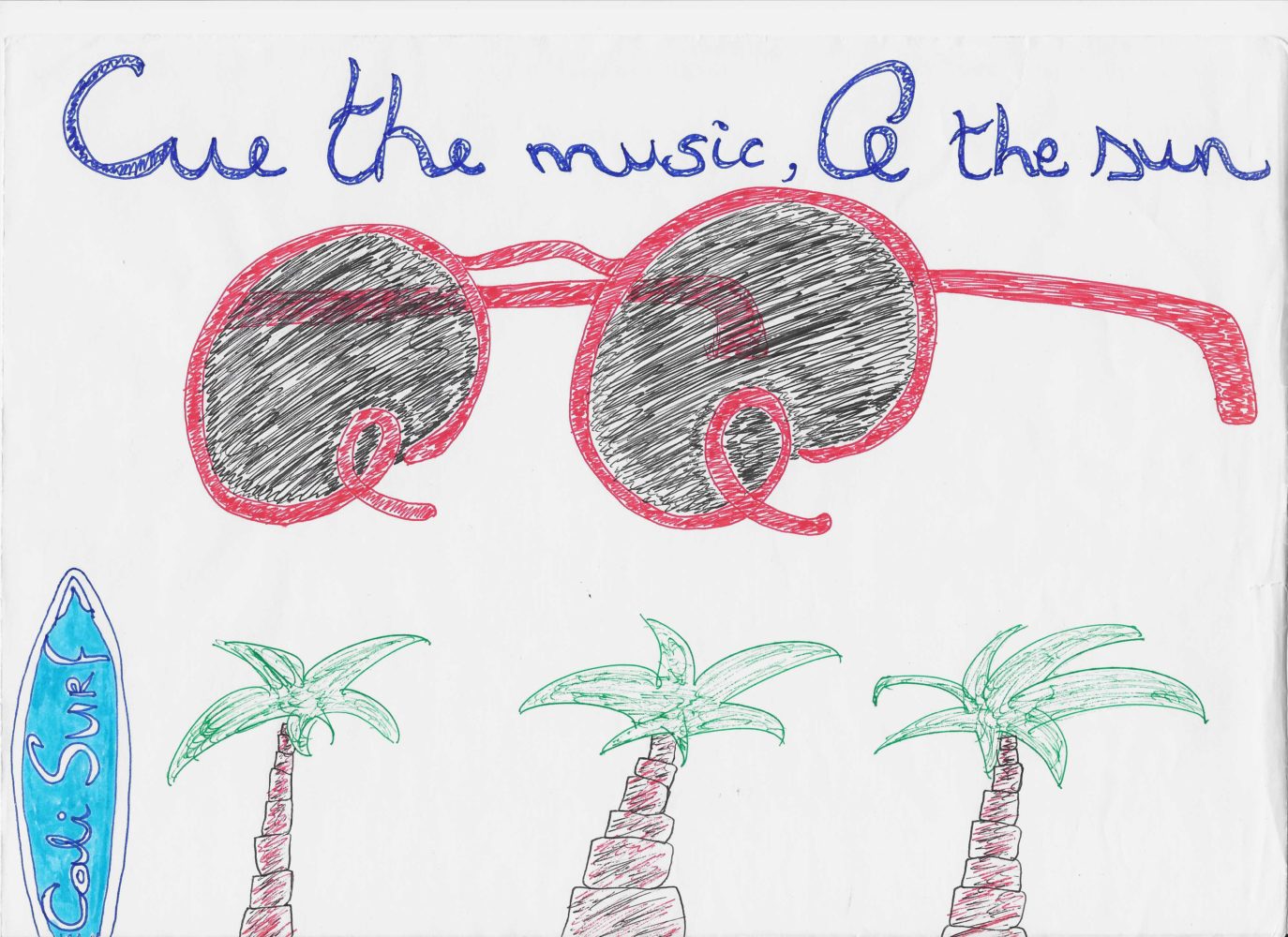 "Cue the music, Q the sun" // designed by __ Rocket Copywriting //