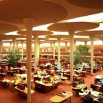 Work area at the Johnson Wax Building - headquarters of the S.C. Johnson and Son Co., Racine, Wisconsin. - between 1980 and 2006 - Photograph owned by Library of Congress Prints & Photographs // __ Rocket Copywriting //